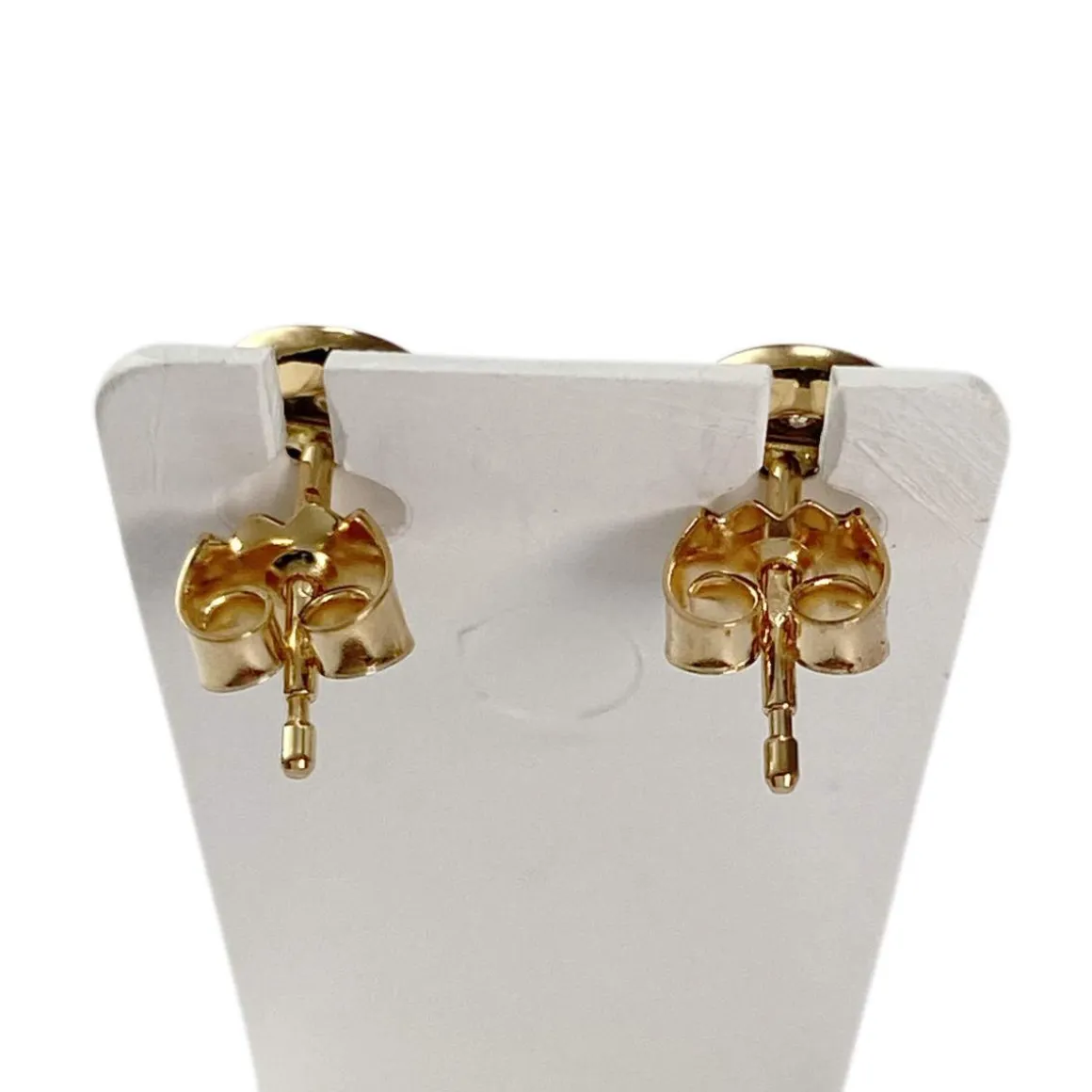 Boucles d'oreilles d'occasion or 750 jaune diamant