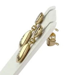 Boucles d'oreilles d'occasion or 750 jaune diamant