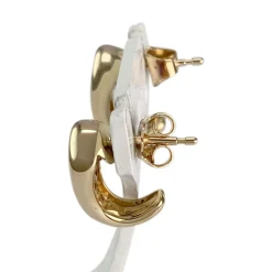 Boucles d'oreilles d'occasion or 750 jaune saphir diamant