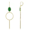 Boucles d'oreilles dorées acrylique vert