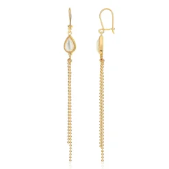 Boucles d'oreilles dorées nacres d'imitation