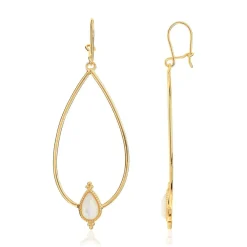 Boucles d'oreilles dorées nacres