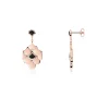 Boucles d'oreilles dorées roses acrylique
