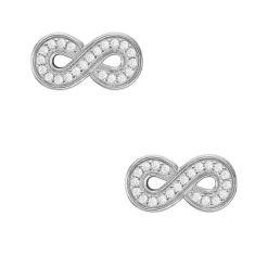 Boucles d'oreilles FOSSIL argent 925 infini et zirconias