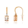 Boucles d'oreilles MATY or 375 2 tons morganites d