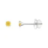 Boucles d'oreilles or 375 blanc citrines 0.19 carat