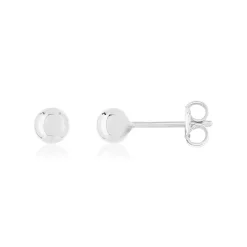 Boucles d'oreilles or 375 blanc diam 3 mm