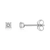 Boucles d'oreilles or 375 blanc diamants