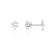 Boucles d'oreilles or 750 blanc diamant