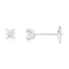 Boucles d'oreilles or 750 blanc diamant HP1 0,4 carat