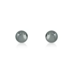 Boucles d'oreilles or 375 blanc perles de Tahiti