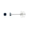 Boucles d'oreilles or 375 blanc saphirs 0.18 carat