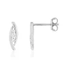 Boucles d'oreilles or blanc 750 Trilogy, diamants.