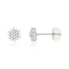Boucles d'oreilles or 375 blanc zirconias blancs