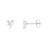 Boucles d'oreilles or 375 blanc zirconia blanc
