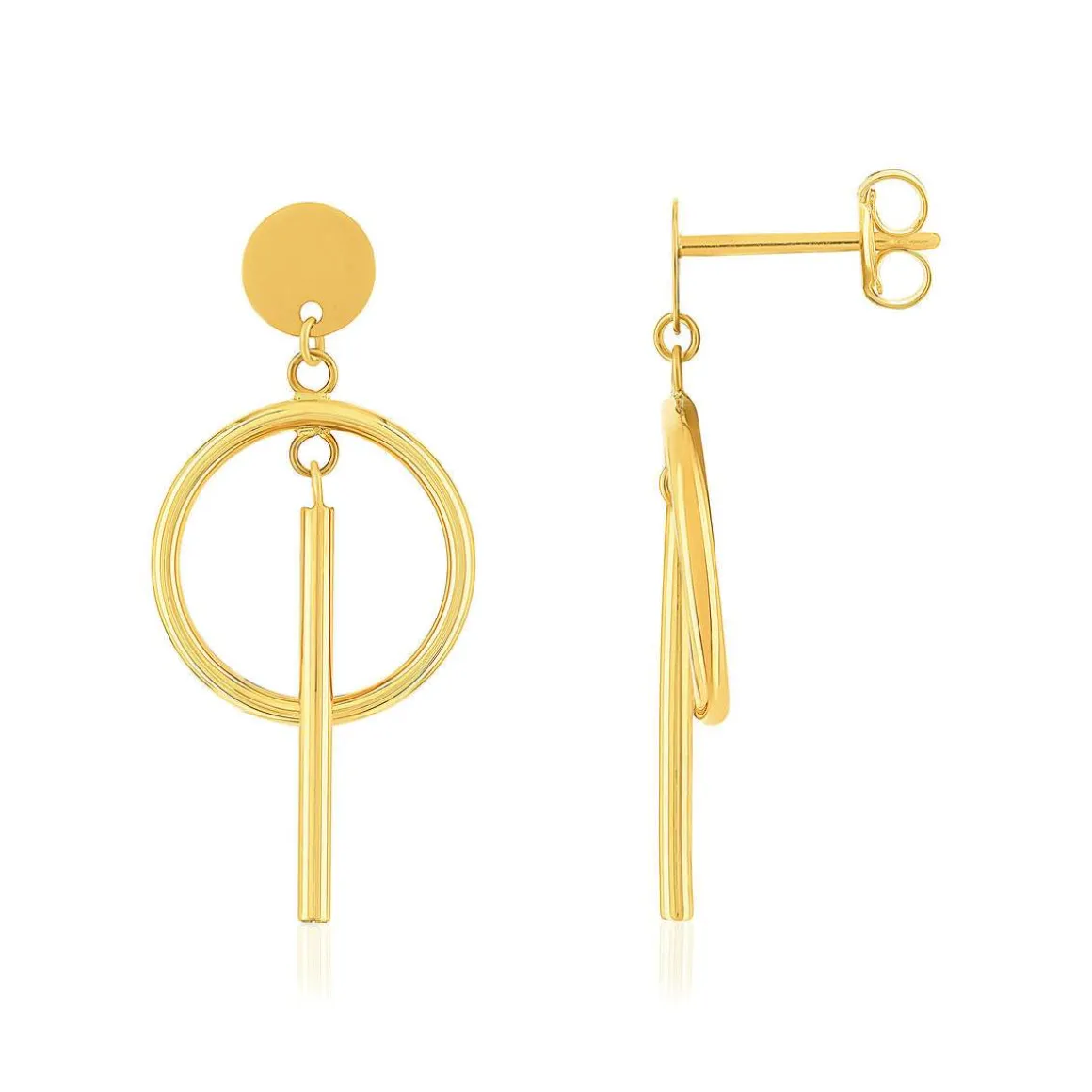 Boucles d'oreilles or 375 jaune