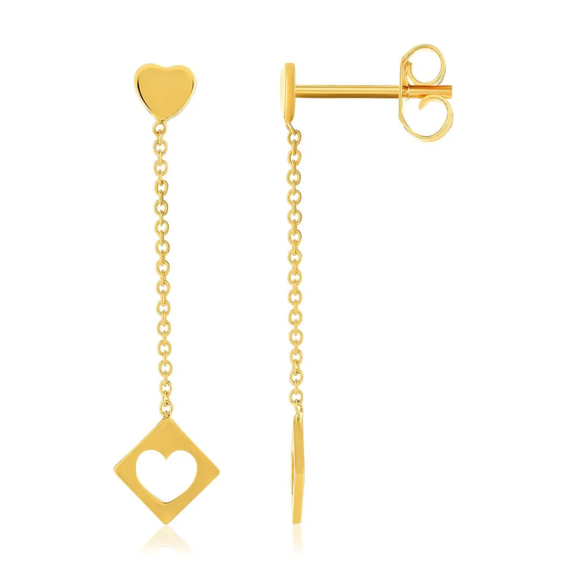 Boucles d'oreilles or 375 jaune
