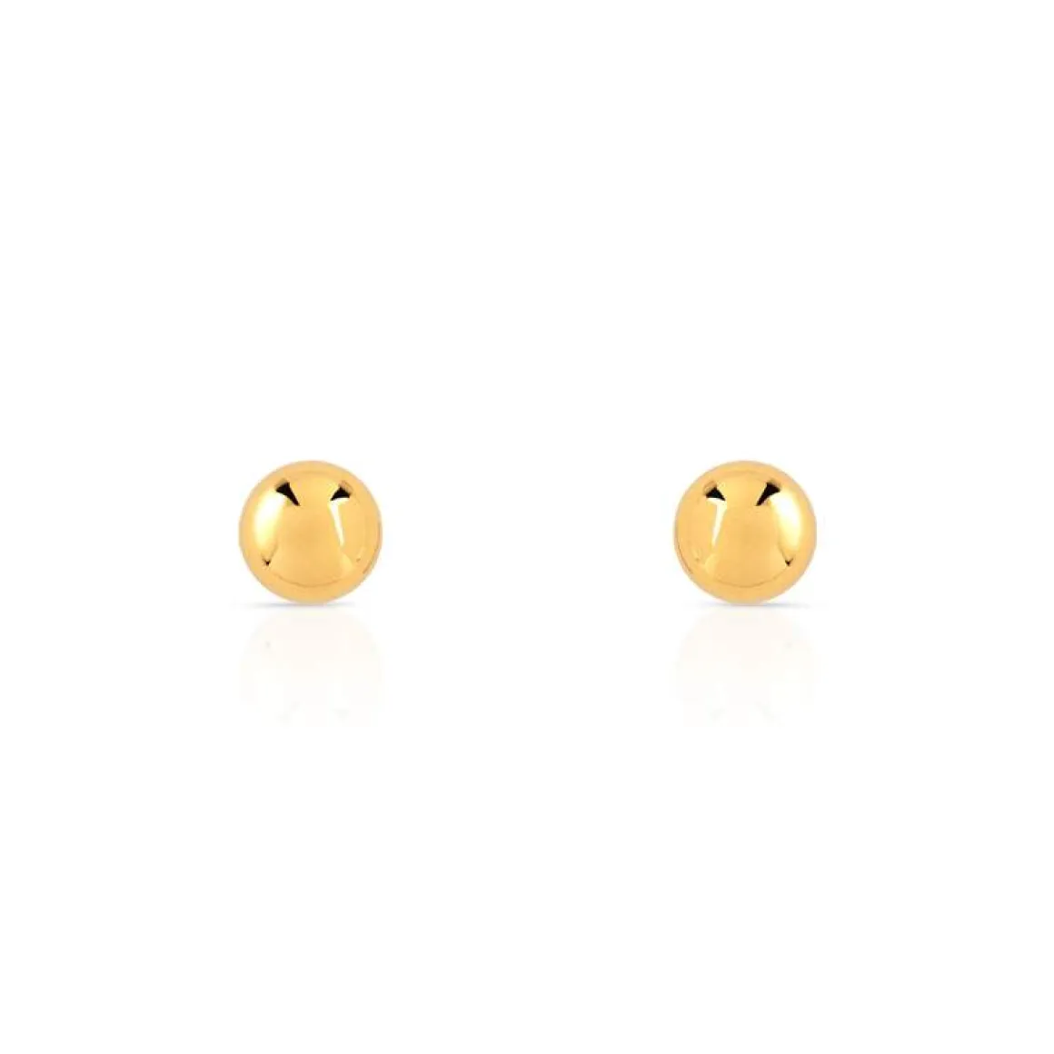Boucles d'oreilles or 375 jaune boules polies