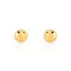 Boucles d'oreilles or 375 jaune boules polies