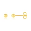 Boucles d'oreilles or 375 jaune diam 3 mm