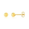 Boucles d'oreilles or 375 jaune diam 4 mm