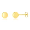 Boucles d'oreilles or 375 jaune diam 6 mm