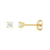 Boucles d'oreilles or 750 jaune diamant HP1 0,3 carat