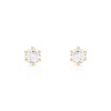 Boucles d'oreilles or 750 jaune diamant