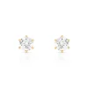 Boucles d'oreilles or 750 jaune diamant