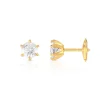 Boucles d'oreilles or 750 jaune diamant
