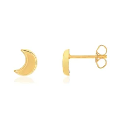 Boucles d'oreilles or jaune 375 lune