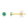 Boucles d'oreilles or jaune 375 émeraudes