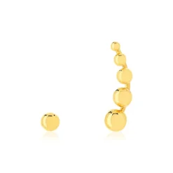 Boucles d'oreilles or 375 jaune, motif boules