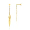 Boucles d'oreilles or jaune 375 motif feuille