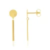 Boucles d'oreilles or jaune 750 pastilles effet satiné