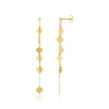 Boucles d'oreilles or 750 jaune pendants et pampilles
