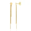 Boucles d'oreilles or 750 jaune pendants