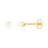 Boucles d'oreilles or jaune 375, perles de culture de Chine.
