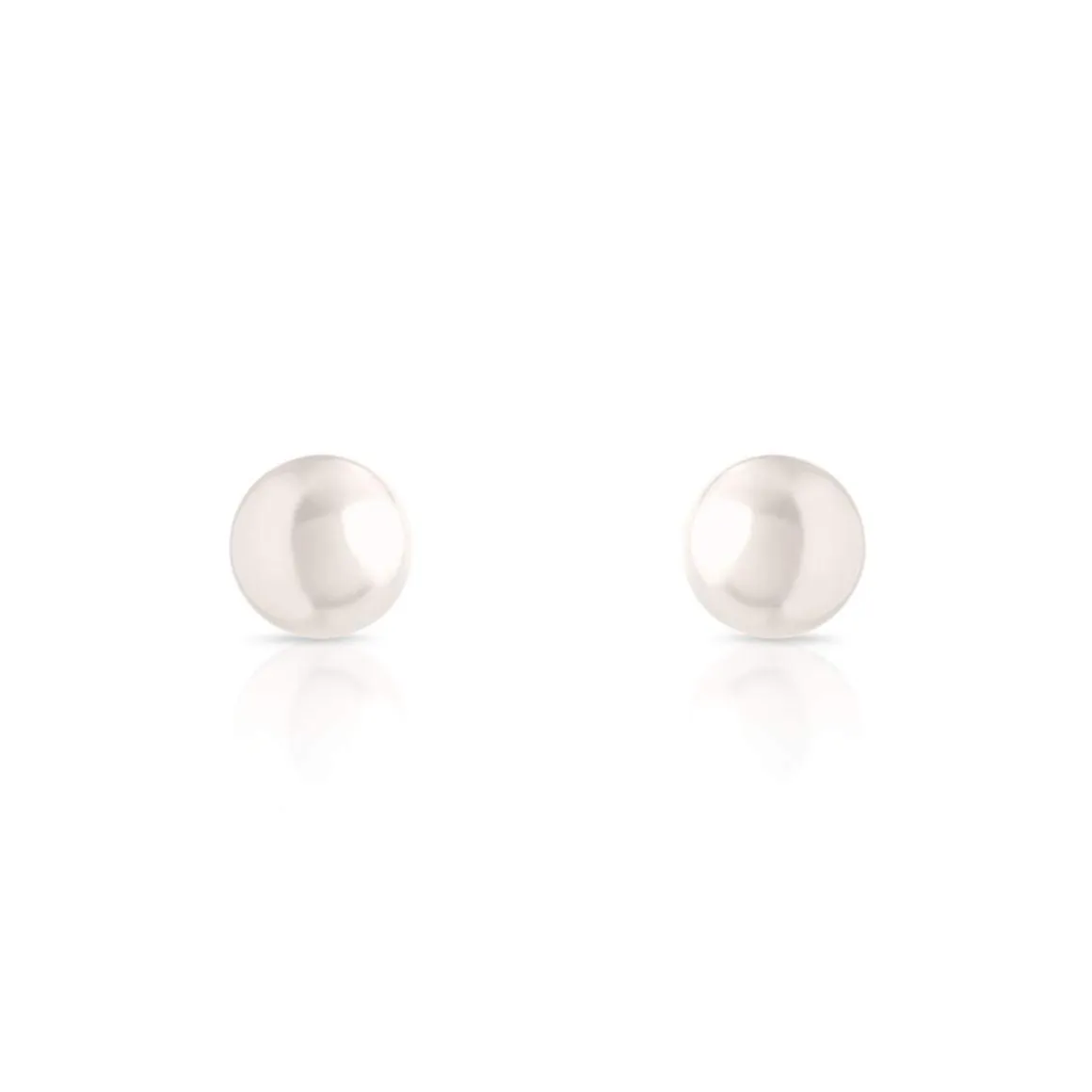 Boucles d'oreilles or 750 jaune perle de culture de Chine