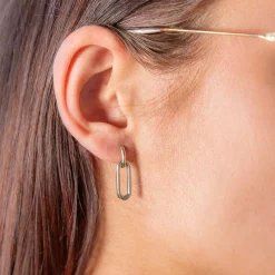Boucles d'oreilles or 375 jaune pendants