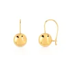 Boucles d'oreilles or 375 jaune pendants boules polies