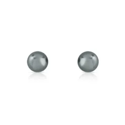 Boucles d'oreilles or 375 jaune perles de Tahiti