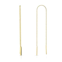 Boucles d'oreilles or 375 jaune pendants