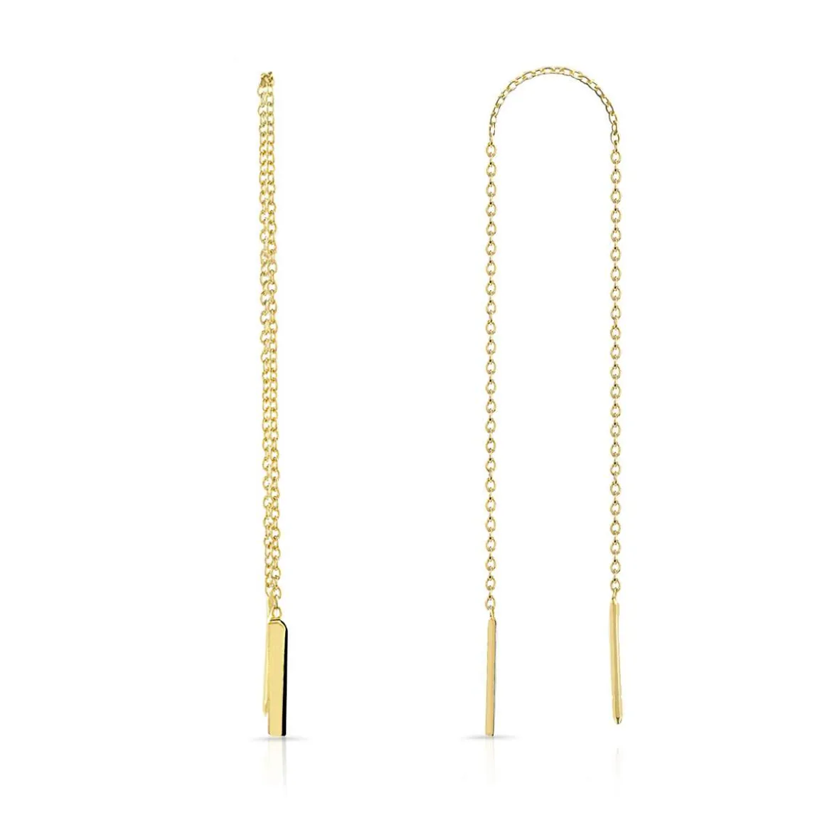 Boucles d'oreilles or 375 jaune pendants