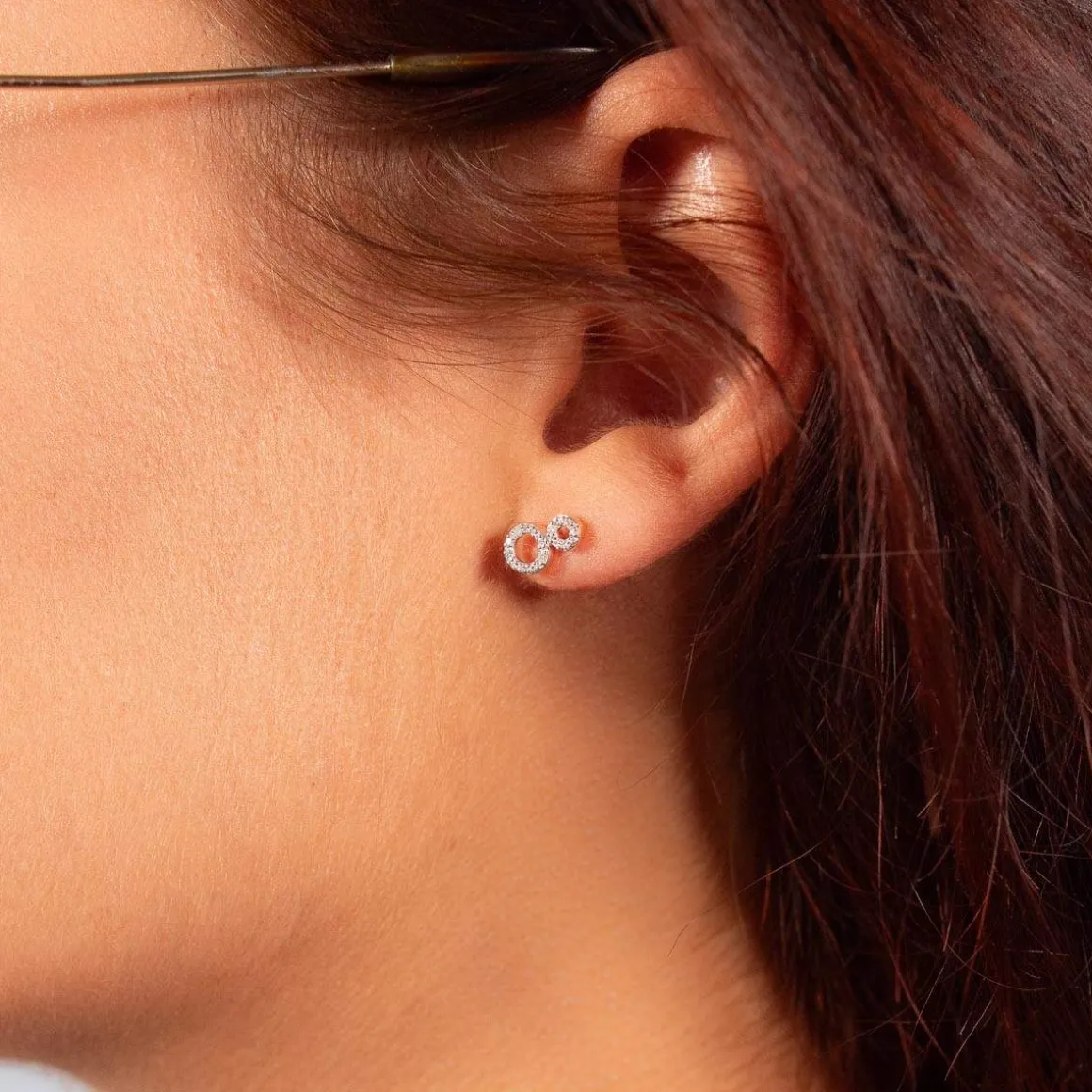 Boucles d'oreilles or 375 jaune ronds diamants