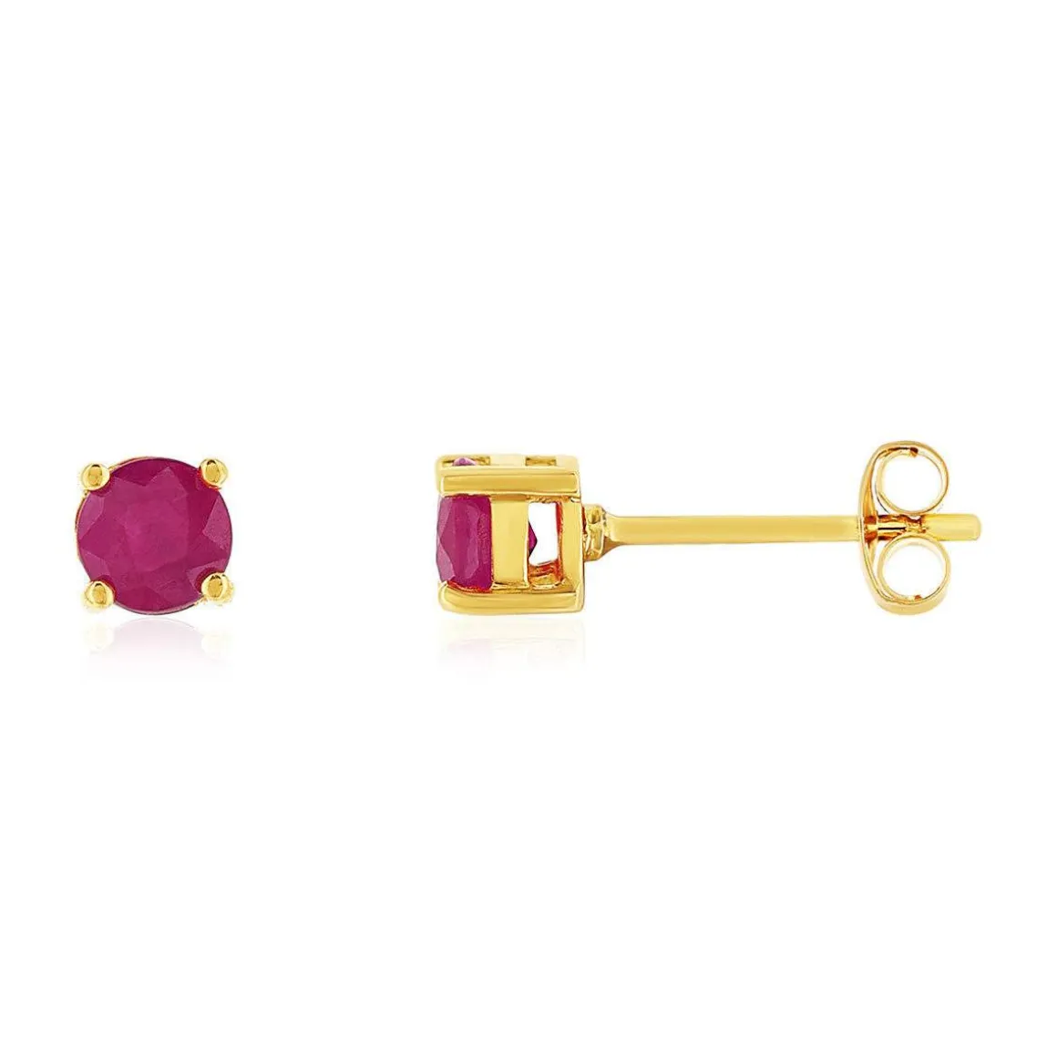 Boucles d'oreilles or 750 jaune rubis