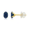Boucles d'oreilles or 375 jaune saphirs 1.2 carat