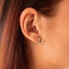 Boucles d'oreilles or 375 jaune 2 saphirs