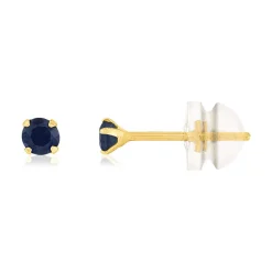 Boucles d'oreilles or jaune 375 saphirs