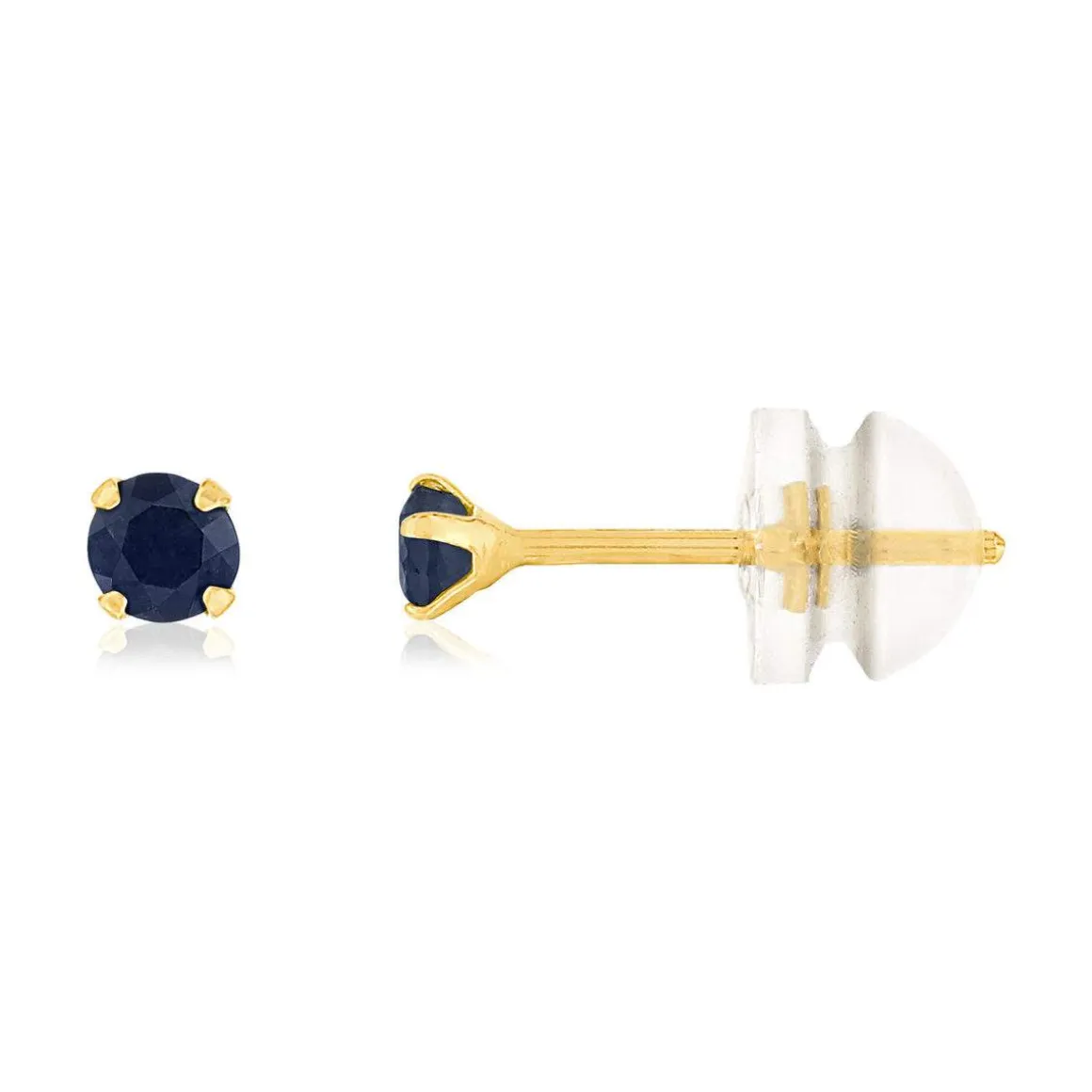 Boucles d'oreilles or jaune 375 saphirs